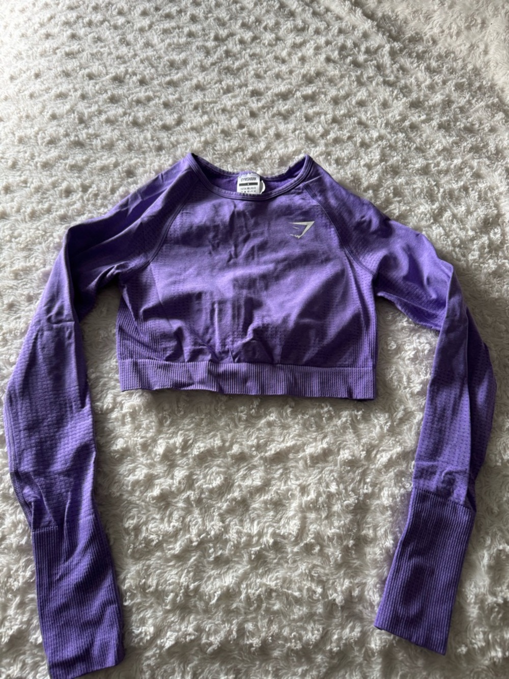 Gymshark Lavender/Purple Seamless Long Sleeve Crop Top